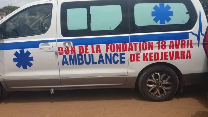 Après le Festival Musique Monde 2022:   LA FONDATION 18 AVRIL DE KEDJEVARA OFFRE UNE AMBULANCE A LA MATERNITÉ DE KOTIAKOFFIKRO.