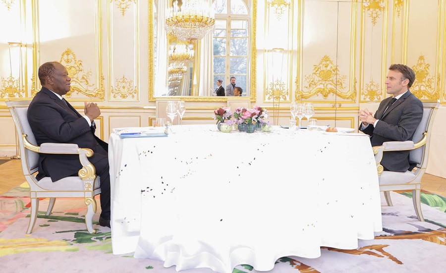Le Président Alassane Ouattara reçu à l' Élysée