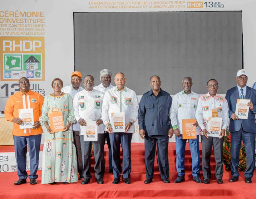 Élections municipales et regionales du 2 septembre 2023 :  les 231 candidats du RHDP investis