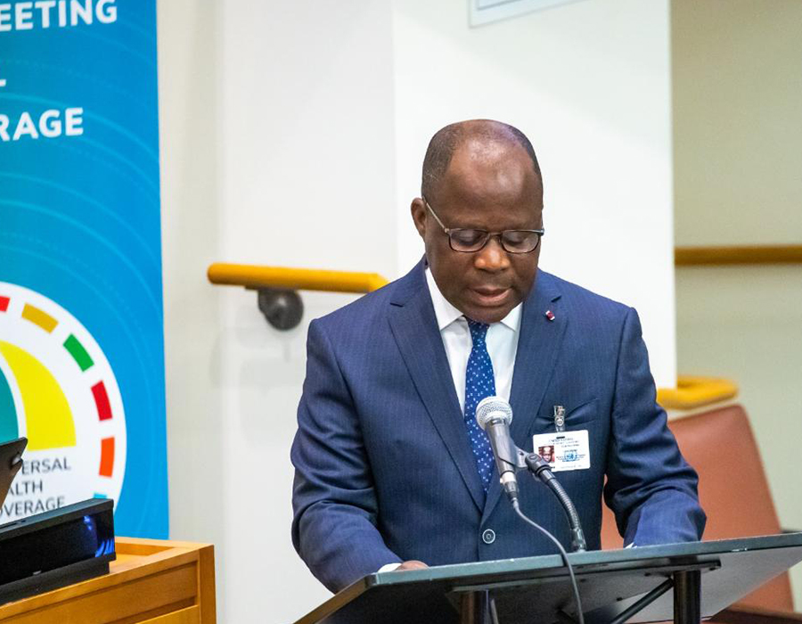 Couverture Sanitaire Universelle : L’expérience ivoirienne présentée à New-York par le ministre Pierre Dimba