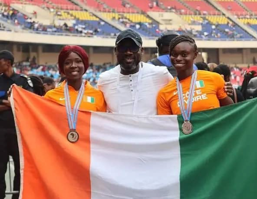 23èmes championnats d’Athlétisme :Gbai Jessica et Koné Maboundou remportent les médailles d’or et d’argent sur le 200 m