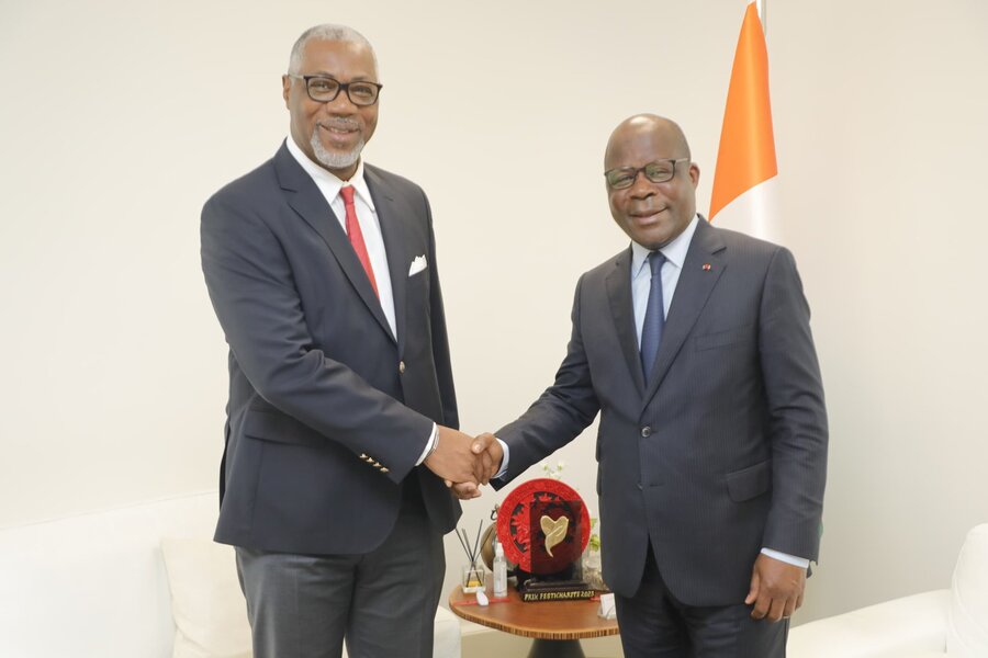 Bureau de l’OMS en Côte d’Ivoire : le nouveau représentant Résident Dr Lucien Manga reçu par le ministre de la santé