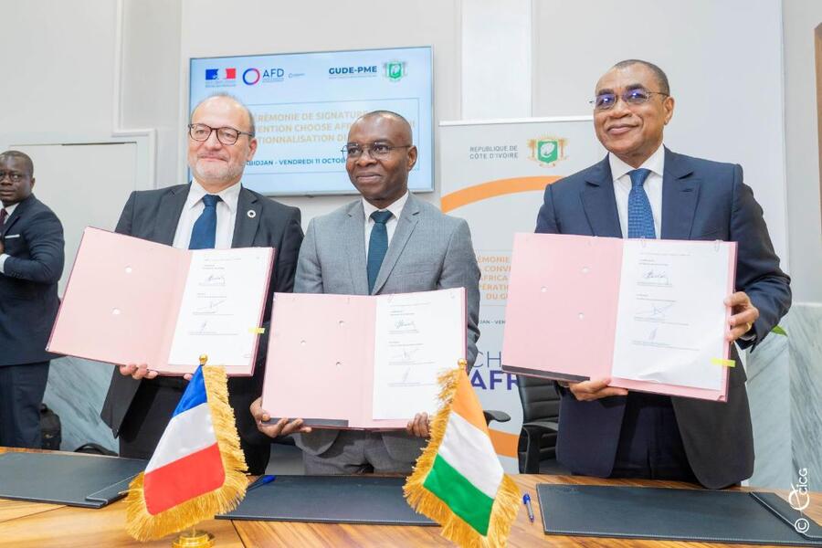 Coopération Côte d'Ivoire -  AFD: deux conventions pour l'appui à l'entrepreneuriat et pour la construction de marchés signées