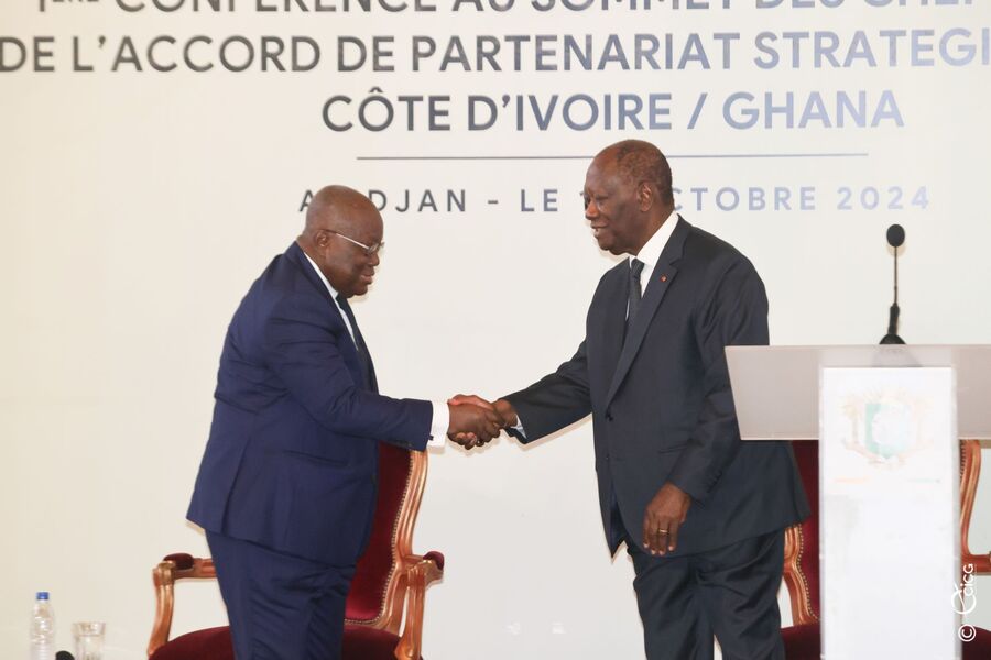 Relations bilatérales : La Côte d'Ivoire et le Ghana renforcent leur coopération économique et sécuritaire