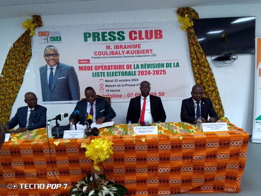 Press club Unjci/ Coulibaly Kuibiert président de la CEI
